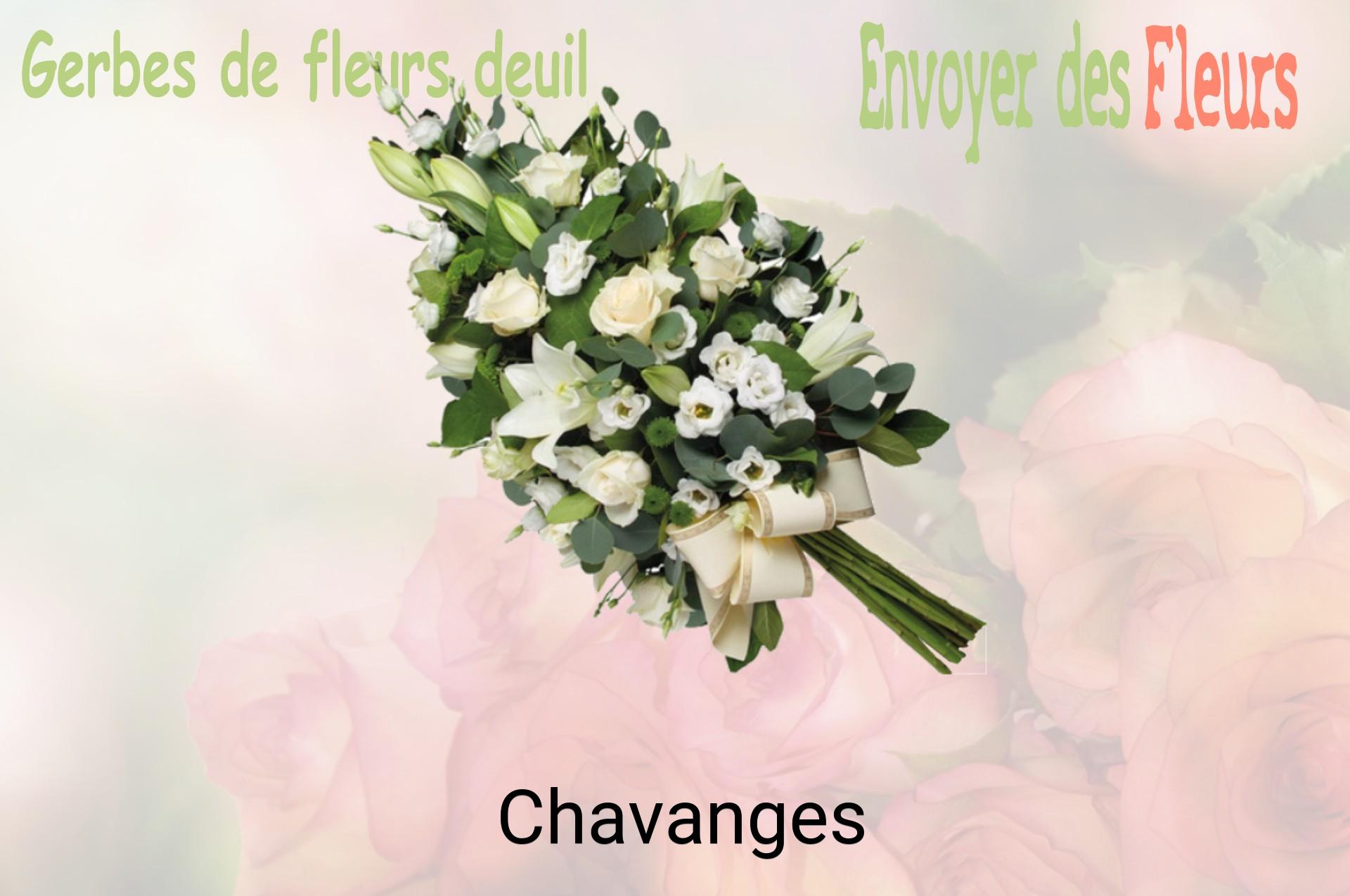 Gerbe de fleurs de deuil livrée à Chavanges